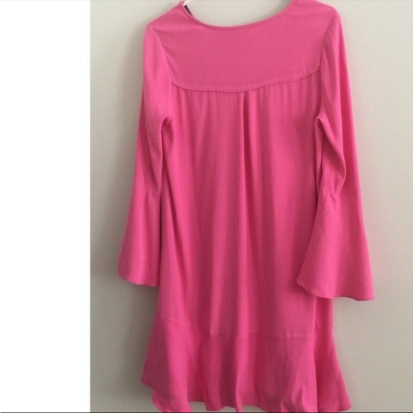 Anthropologie pink flare mini dress - Picture 2 of 5